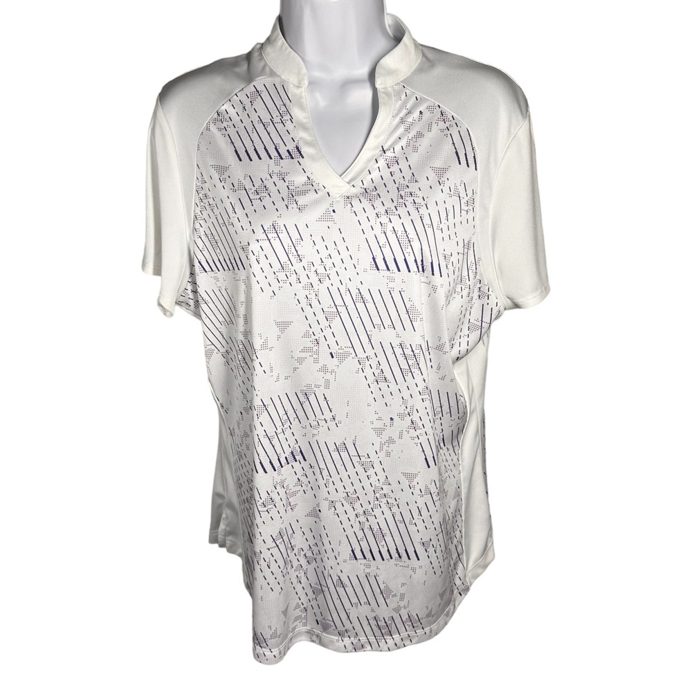 Grand Slam Performance Women’s Sz XL Short Sleeve Golf Top Geometric Print
